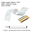 thumbnail image 2 of A Type Flexible Flat Cable and Flip Up to Mount Extend Adapter Kit, 24 Pin 1.0mm Pitch 200mm FFC for Electronic,laptop, 2 of 6