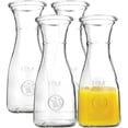 thumbnail image 1 of Kitchen Lux Carafe Single Serve Wine Decanter Glass Pitcher for Wine, Juice and More 350ml Set of 4, 1 of 8