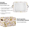 thumbnail image 3 of 2 Pack Fabric Storage Basket Gold Leaf Jacquard Closet Storage Bins with Handles Foldable Baskets for Shelves Toy Organizer Home Office Decor Gifts, 3 of 7