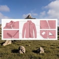 thumbnail image 6 of thefmos Women's Full Zip Long Sleeve Fleece Jacket with Pockets Solid Color Casual Outerwear Fashion Fall Winter Outfit, Pink M, 6 of 7