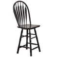thumbnail image 2 of Sunset Trading Black Cherry Selections 30" Swivel Wood Barstool in Black, 2 of 5
