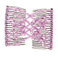 thumbnail image 2 of Doble clip de peine para mujer Pinza de Elástica para Cabello con Nudos Y Accesorios para - Púrpura Púrpura Magideal Doble clip de peine para mujer, 2 of 4