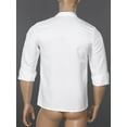 thumbnail image 4 of Haitryli Men Short/Long Sleeve Chef Coat Solid Chef Jacket Cooking Uniform White Long Sleeve XL, 4 of 7