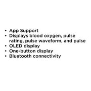 Equate Bluetooth Digital Pulse Oximeter with Heart Rate Monitor and SpO2 Measurement