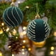 thumbnail image 4 of 6CM Flocked Christmas Balls Hanging Balls Glitter Plastic Balls Christmas Tree Ornament Set Of Four, 4 of 6
