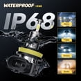 thumbnail image 3 of Pr360° Full Illumination 60W 6500K 20000LM IP68 Rated LED Headlight Bulbs (2 Pcs) for T6F, H11/H8/H9, 3 of 7