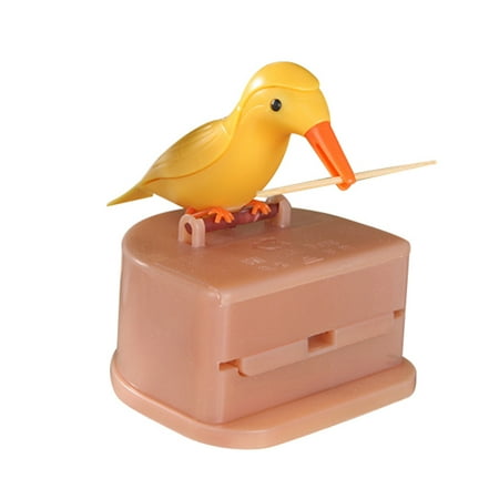 

Gwong 2Pcs Smart Press Type Bird Shape Toothpick Holder Box Dispenser Dinning Table Gadget