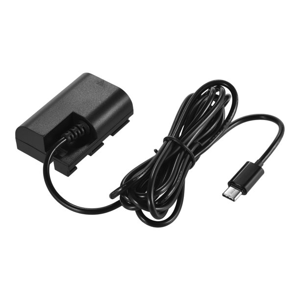 Acoplador de CC Batería ficticia Tipo-C Conector USB-C Leyfeng para Batería Canon LP-E6