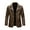 #253-Brown, variant on Donemore Men Casual Solid Patchwork Zipper Fashion Motorcycle Turndown Collar Leather Winter Jacket