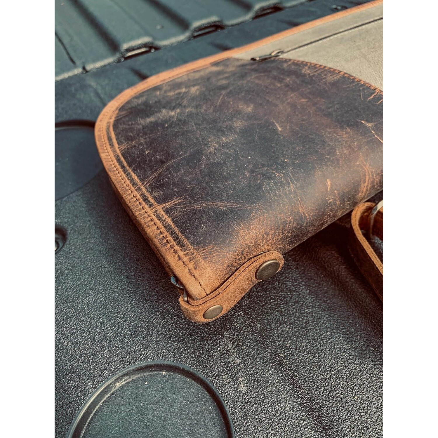 Shotgun Case for Travel & Storage - Buffalo Leather & Canvas Gun Bag