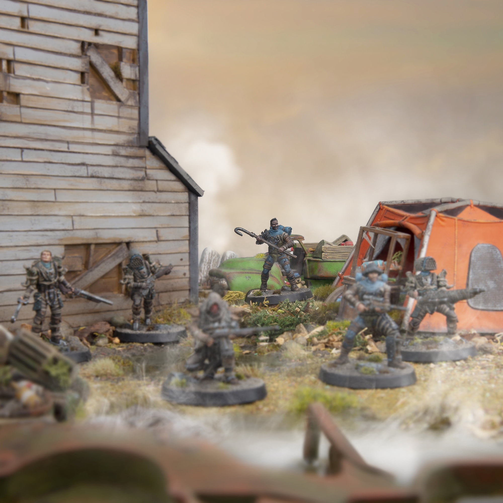 Fallout: Miniatures - Raiders: Trappers - 6 Resin Figures & Bases, Unpainted & Unassembled, Far Harbor Wave, Licensed Tabletop Skirmish Wargame