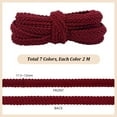 thumbnail image 2 of 15.3 Yards 7 Colors Gimp Trim Braid Lace 1/2 inch Centipede Braid Trim Decorative Craft Lace Ribbon Sewing Trim Polyester Gimp for Upholstery Curtain Costume Crafts Sewing, 2 of 5