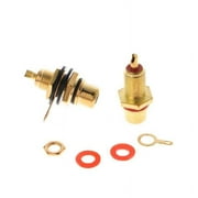1 Pair RCA Female Socket Connector Chassis Panel Mount Adapter Audio Terminal Pl