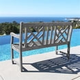 thumbnail image 3 of Vifah Renaissance Outdoor Bench in Gray, 3 of 5