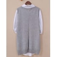 thumbnail image 2 of Suéter sin mangas con cuello en V para mujer, chaleco, cárdigan de punto, prendas de vestir, tops altos y bajos con bolsillo Ormromra WMZY-694-4, 2 of 3