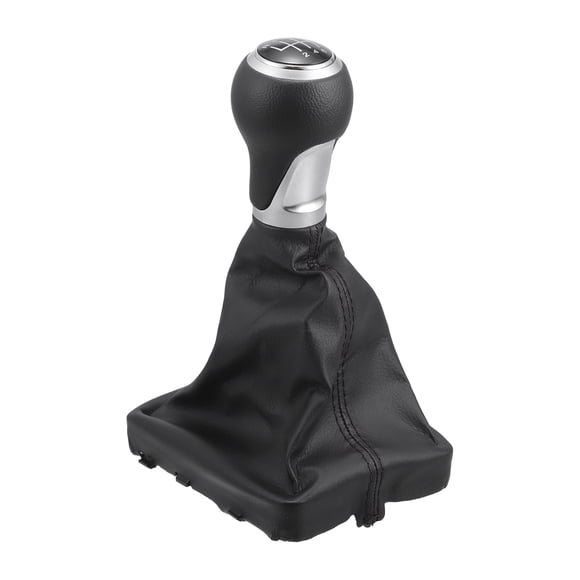 Pomo de cambio manual de 6 velocidades con cubierta - Pomo de palanca de cambios - para Audi A6 C6 4F 04-08 de cuero sintético