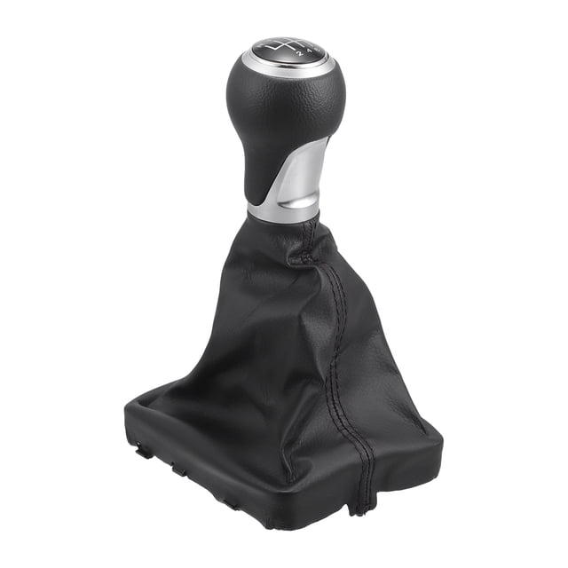 Pomo de cambio manual de 6 velocidades con cubierta - Pomo de palanca de cambios - para Audi A6 C6 4F 04-08 de cuero sintético