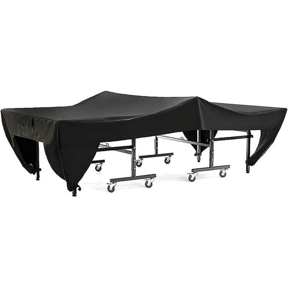 Table Cover, Outdoor Court Patio Dustproof Table Tennis Table Cover Black 280x153x73cm