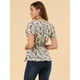 thumbnail image 5 of Blusa Estampado Floral Allegra K para Mujer Azul XS, 5 of 6