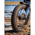 thumbnail image 7 of ESKUTE D300 Electric Bike for Adults, Folding Ebike with 750W Motor 20MPH, 48V 20.8Ah Removable Battery, 20"x4.0" Fat Tires, NFC Unlock,Blue with Phonebag & Lock, UL2849 Class 2, 7 of 7