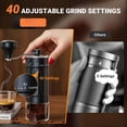 thumbnail image 2 of Mini Manual Coffee With 40 Adjustable Settings  Portable Hand Bean Mill 30g Capacity Conical Burr Crank For Travel Camping Office Espresso Pour Over Etc, 2 of 5