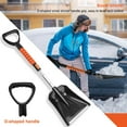 thumbnail image 6 of Car Snow Brush and Shovel Kit, 42" Extendable Ice Scraper with 180° Pivoting Head, Ergonomic Grip - 39" Collapsible Emergency Shovel for SUV, Truck, 6 of 7