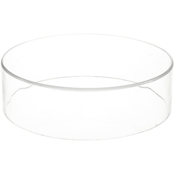 Plymor Clear Acrylic Round Cylinder Display Riser, 3" H x 10" D