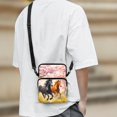 thumbnail image 3 of FUIALDOLG Crossbody Bag for Running, Portable Zipper Cross Body Phone Purse for Girls Running Horses Sakura Print Crossbody Bags, 3 of 7