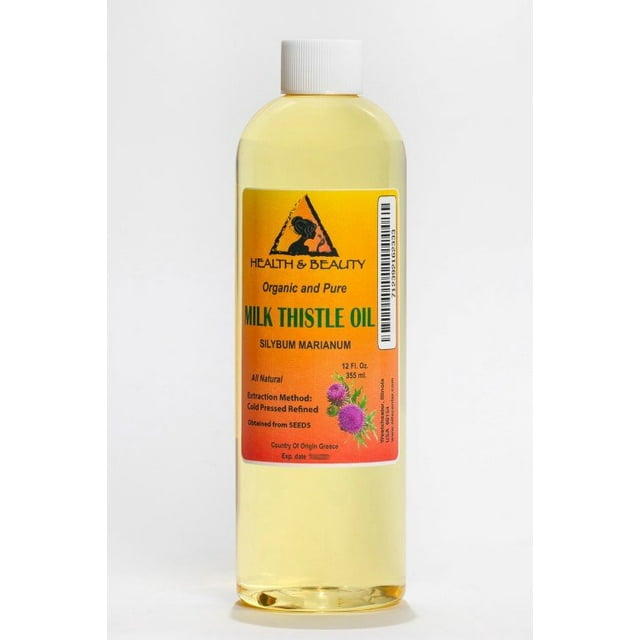 Huile de Chardon-Marie Biologique Raffinée premium Pressée à Froid pure Naturelle 36 oz