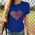 thumbnail image 3 of Cozyfort Summer Shirts for Women Graphic Heart/Butterfly Print Women's T-Shirt Short Sleeve Crewneck for Summer Oversized Graphic Tshirts for Women, 3 of 4
