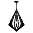 thumbnail image 2 of Woodbridge Lighting Fins Foresee 3-light Wood Foyer Pendant in Black/Nickel, 2 of 4