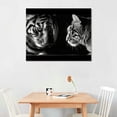 thumbnail image 2 of GOSMITH  Inspirational Wall Art Motivational Poster Small Cat Big Tiger Pictures Canvas Painting Inspiring Entrepreneur Prints Artwork Decorations Framed Giclee for Ready to Hang, 2 of 4