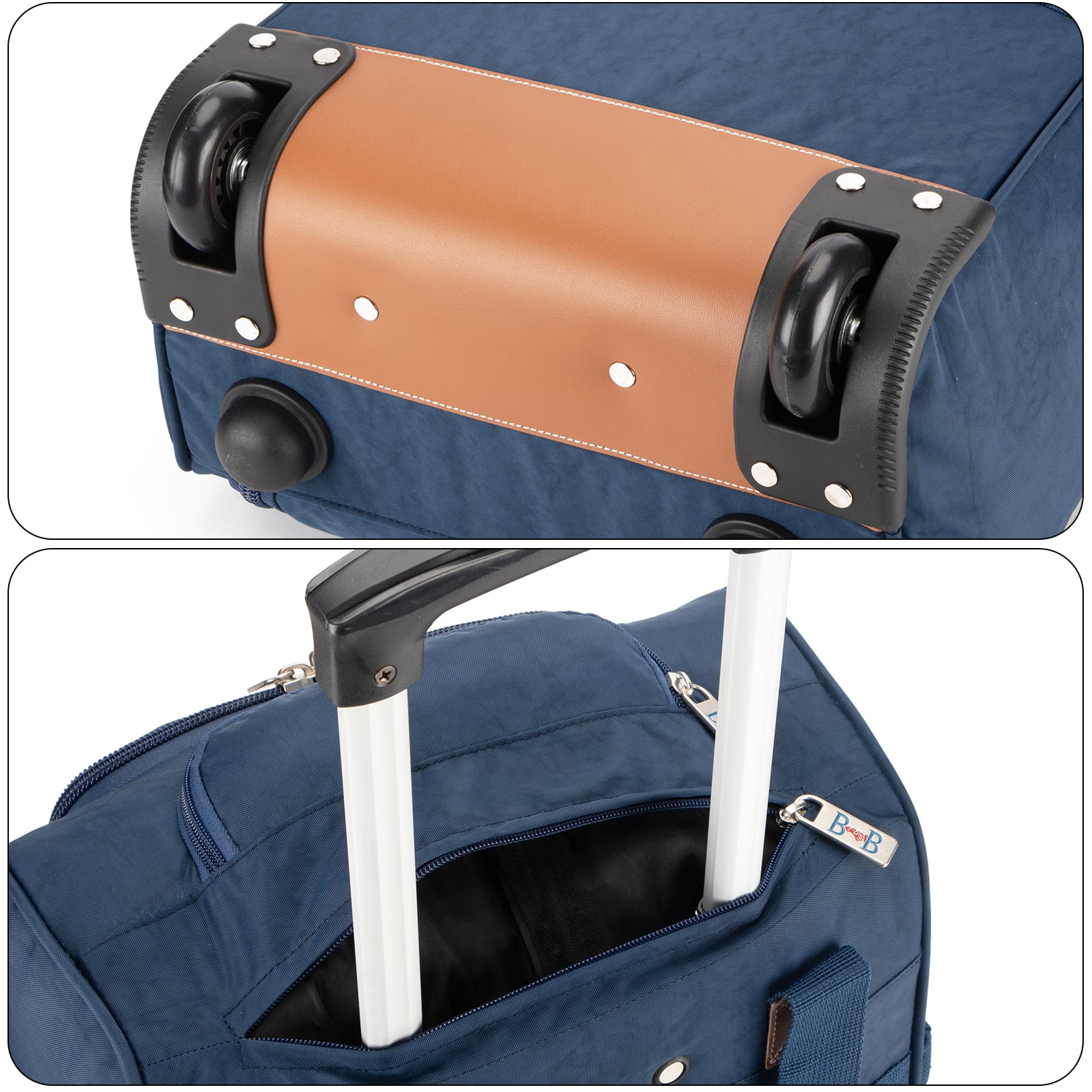 BoardingBlue 17" Rolling Under Seat Duffel Bag, Navy