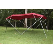 Burgundy Vortex Pontoon / Deck Boat 4 Bow Bimini Top 10' Long, 91-96 Wide, 54 High, Complete Kit, Frame, Canopy, and Hardware ( - 1 TO 4 BUSINESS DAY DELIVERY)