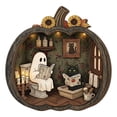 thumbnail image 3 of YardChic 4Pcs Wooden Fall Pumpkins Decorations for Home Office Indoor, 2D Cute Multi Layered Pumpkin Block Signs, Thanksgiving Table Decor, Harvest Tabletop Decoration, Halloween Home Display, 3 of 5