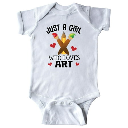 

Inktastic Artist Just A Girl Who Loves Art Gift Baby Girl Bodysuit