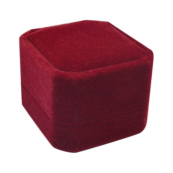 ZTTD Fashion 4x5x5.5cm Jewelry Gift Box Engagement Wedding Ring Boxes Jewellery Packaging Velvet Ring Boxes