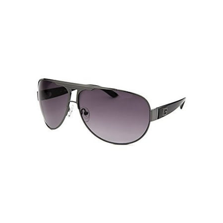 Gradiant Lens - Guess Guf105-Gun-35A Aviator Gunmetal Grey Gradient Lenses Sunglasses