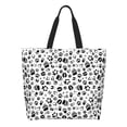 thumbnail image 1 of Disketp Black Footprints Bolsa Tote Estampada para Mujer, Bolso de Hombro y de Mano para Compras y Viajes, 1 of 8