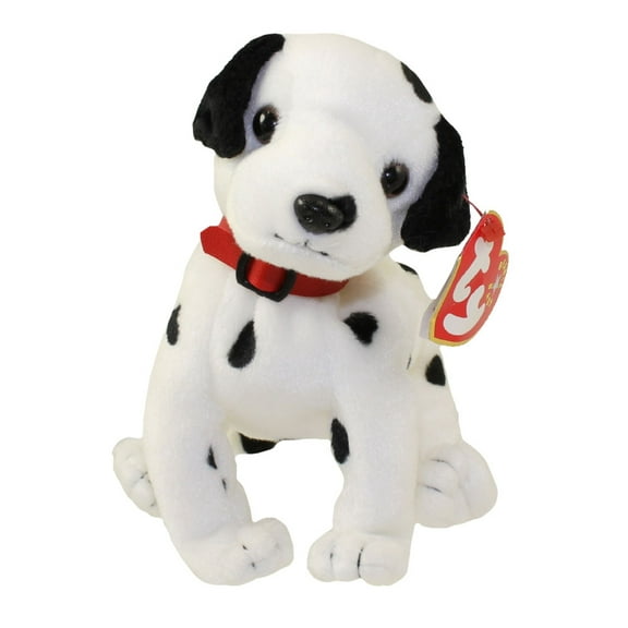 Dizzy Beanie Baby Dalmatian with Black Spots Plush by Ty 2001