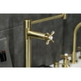 thumbnail image 4 of Kingston Brass KS4707BEX Essex Deck Mount Pot Filler Faucet, Brushed Brass, 4 of 8