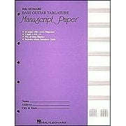 Hal Leonard Bass Guitar Tablature Manuscript Paper (Purple Cover)