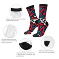 thumbnail image 4 of Fotbe Geometric Elements Calcetas Largas con Estampado para Hombre y Mujer – Calcetas de Compresión Transpirables y Elásticas, Viajar y Uso Diario Talla 5-11, 4 of 6