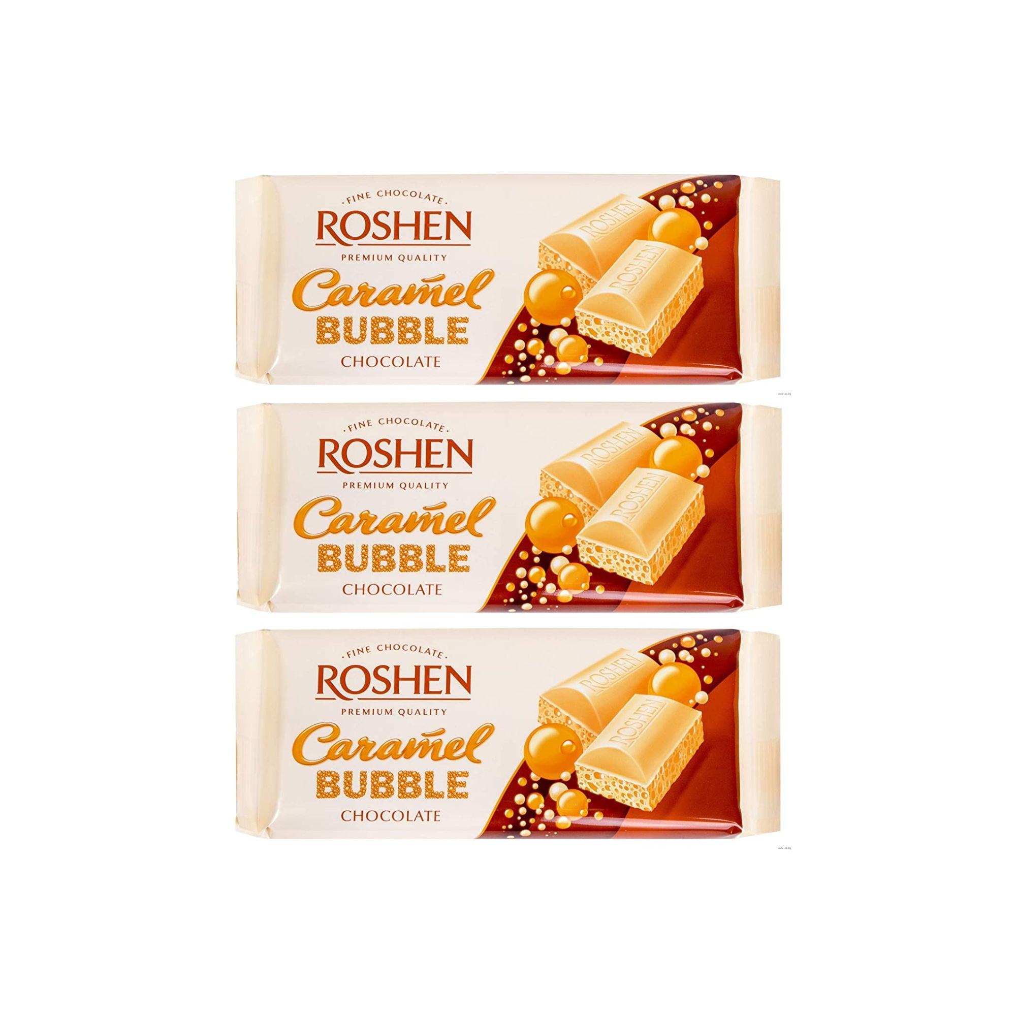 Roshen "Aerated" Fine Caramel Bubble Chocolate Bar, Kosher and Halal (2