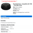 thumbnail image 2 of Rear Brake Drum - Compatible with 1988 - 1999 GMC K1500 - Raybestos, 2 of 2