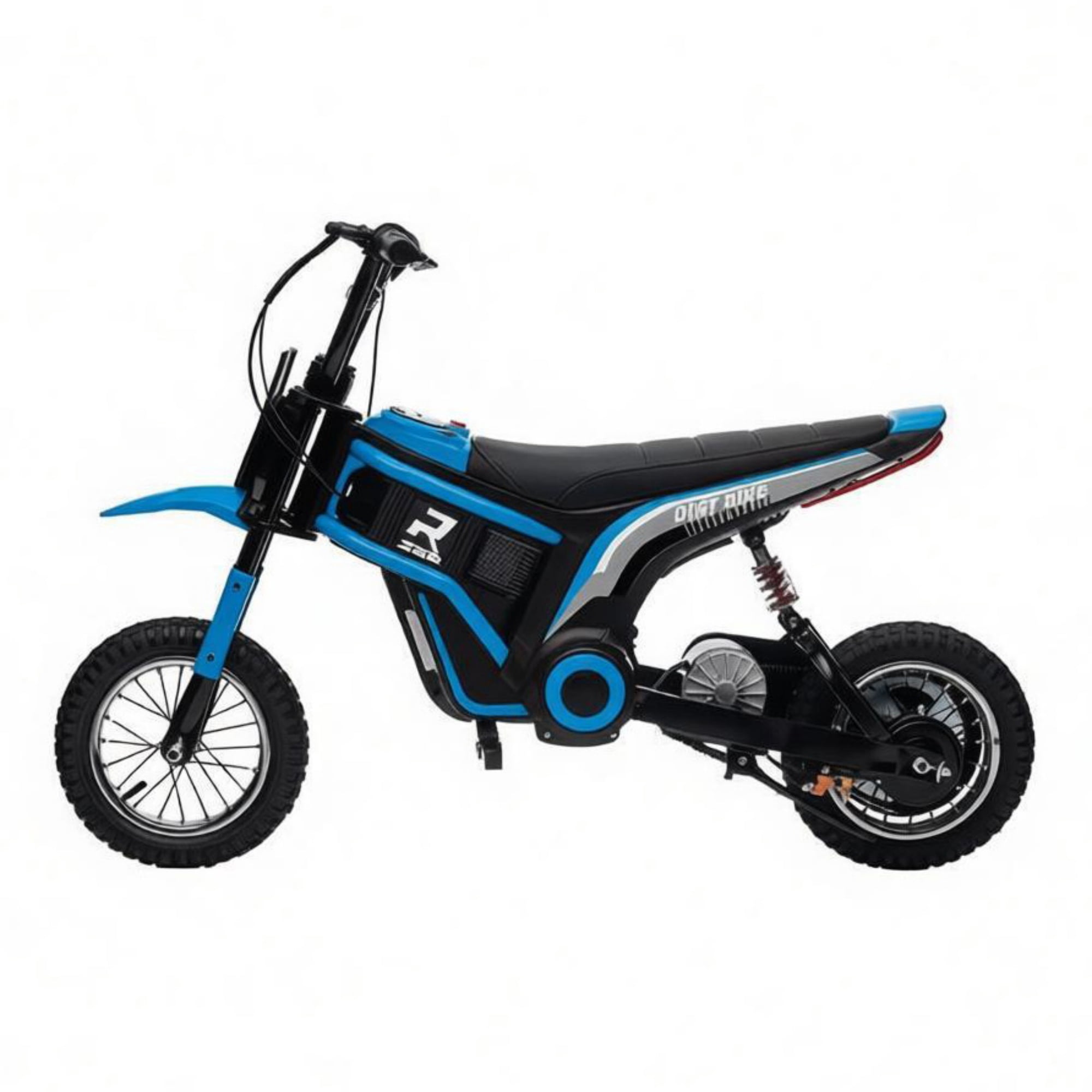 24V 350W Electric Dirt Bike, Twist Grip Throttle up to 15 MPH Ideal for Ages 13+ with Adult Supervision Required, Blue