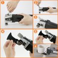 thumbnail image 4 of Adifare 12Pcs Oscillating Saw Blade 2-5/8inch High Carbon Steel Oscillating Multi-Tool Blade Universal Curved Edge Extra Wide Oscillating Tool Blade Precise Cut Multi Tool Blade for Wood, 4 of 9