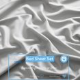 thumbnail image 3 of Yamel Home - Queen Size Bed Sheet Set- Luxurious Feeling 2000 - Deep Pockets up to 16'' Wrinkle Free - Silver, Queen, 3 of 5