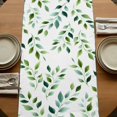 thumbnail image 5 of Table Runners 72 Inches Long Dress Scarves, Green Leaves Farmhouse Kitchen Table Runner, Coffee Tablerunners, Botanical Spring Country Watercolor 16x72 Inch, 5 of 9