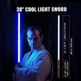 thumbnail image 2 of KFFKFF Épée Lumineuse, Épée Lumineuse de 38 Pouces avec 12 Couleurs RVB, Son Effets et Poignée Réaliste, Jouet d'Épée Lumineuse Rechargeable pour Adultes et Enfants, Jour de Noël, 2 of 9